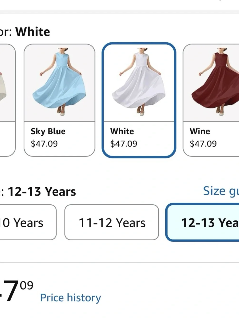 Elegant White Satin Bow Girls' Formal Dress